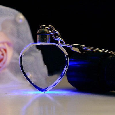 Llavero de Cristal K9 con LED Intermitente - Marco de Fotos Personalizado para Familia - Regalo Recuerdo de Vidrio