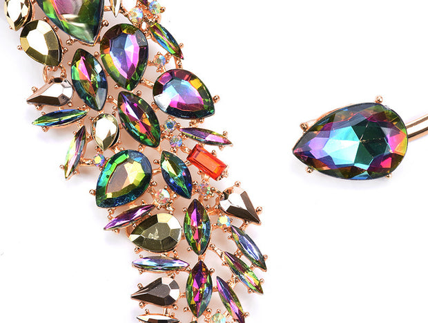 Collar Choker de Strass Multicolor - Gargantilla de Cristales Tendencia - Joyería Fina para Mujer