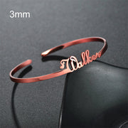 Customized Name Bracelet Personalized Custom Bangles Stainless Steel Jewelry