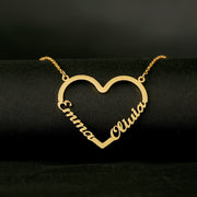 Collar Choker Personalizado con Nombre y Corazón - Acero Inoxidable Dorado - Joyería con Letras para Mujer