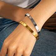 High-grade Titanium Steel Bracelet Gold-plated Diamond Stainless Steel Bracelet Women