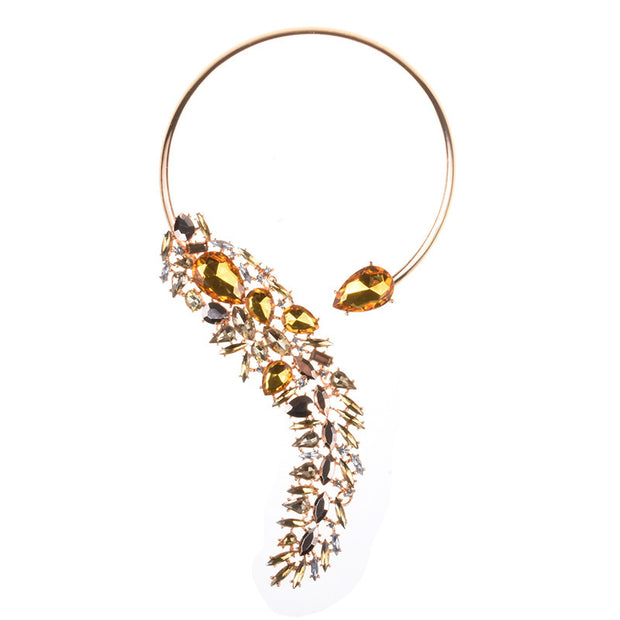 Collar Choker de Strass Multicolor - Gargantilla de Cristales Tendencia - Joyería Fina para Mujer