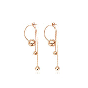 Pendiente cadena oro rosa - Joyas-Para-Mujer.com