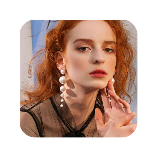 Aro cadenita perla - Joyas-Para-Mujer.com