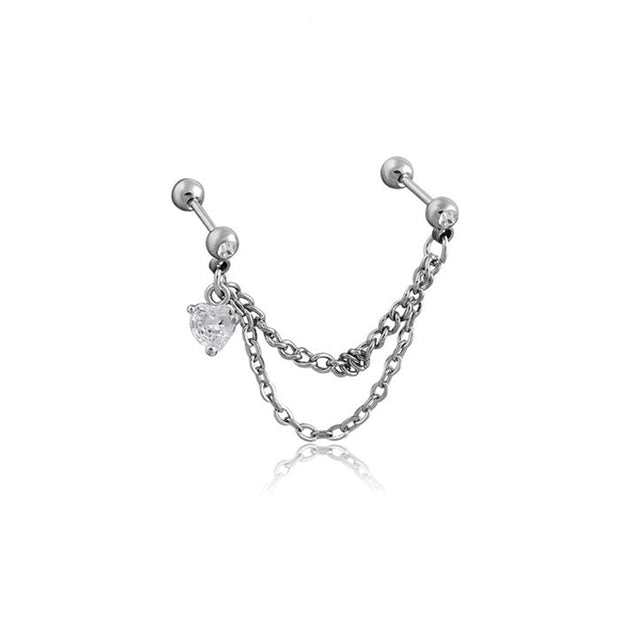 Pendiente hélix plata - Joyas-Para-Mujer.com