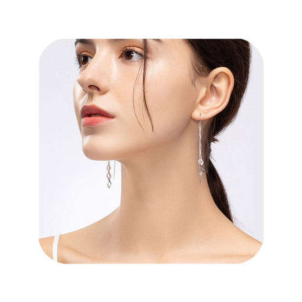 Pendiente rombo - Joyas-Para-Mujer.com