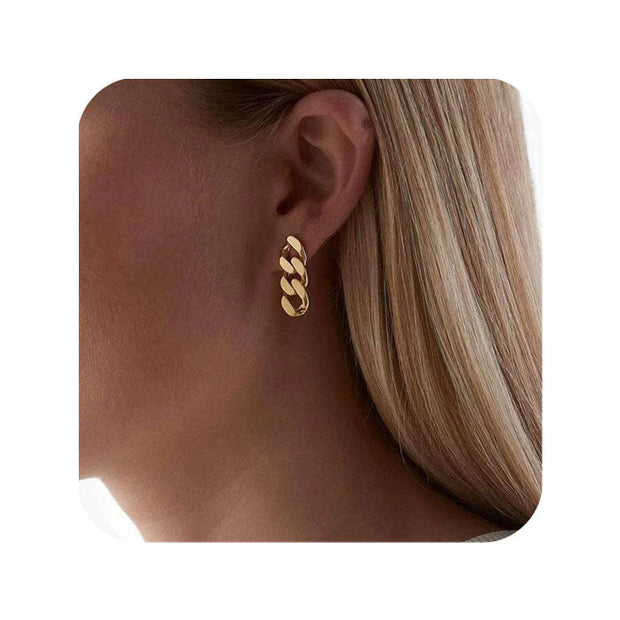 Pendiente eslabón cadena - Joyas-Para-Mujer.com