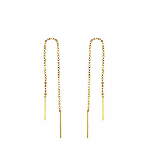 Pendiente cadena pasante chic - Joyas-Para-Mujer.com