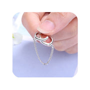 Pendiente unido por una cadena - Joyas-Para-Mujer.com