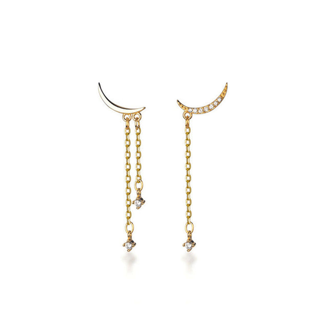 Pendiente cadenita oro - Joyas-Para-Mujer.com