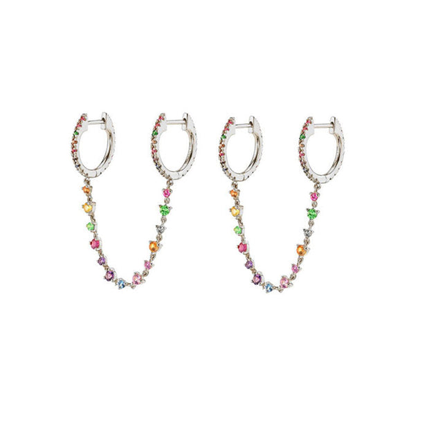 Pendientes de fantasía coloridos - Joyas-Para-Mujer.com