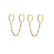 Pendientes de fantasía coloridos - Joyas-Para-Mujer.com