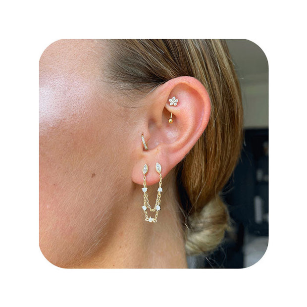 Pendiente plata de ley 925 - Joyas-Para-Mujer.com