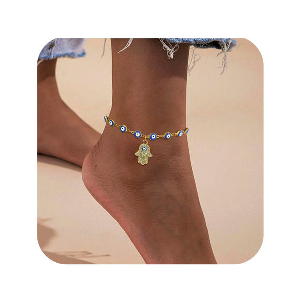 Tobillera azul - Joyas-Para-Mujer.com