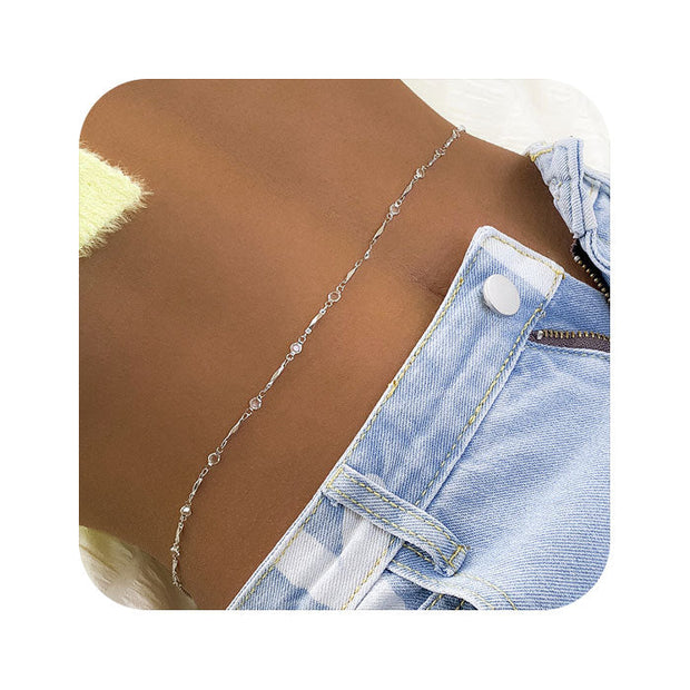 Cadena de vientre plata - Joyas-Para-Mujer.com