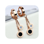 Aro de oreja cadena disco - Joyas-Para-Mujer.com