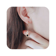Aro de oreja cadena disco - Joyas-Para-Mujer.com