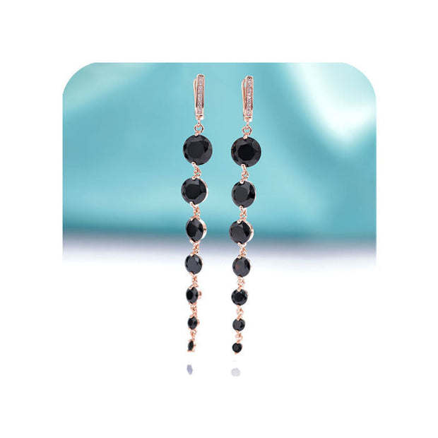 Pendiente negro - Joyas-Para-Mujer.com