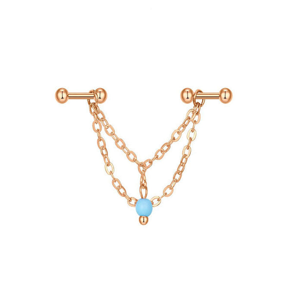 Pendiente cadena hélix - Joyas-Para-Mujer.com